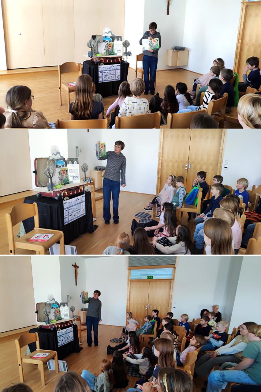 Bilder vom Koffertheater mit Leonore Leitl