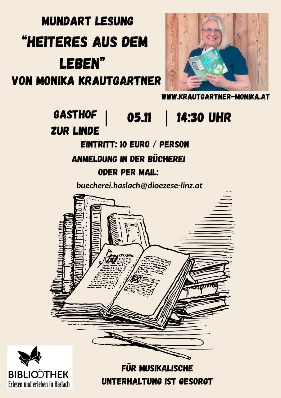 Plakat der Veranstaltung mit MonikaKrautgartner